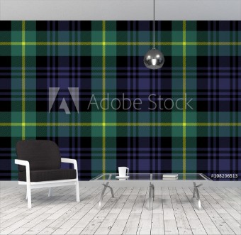 Picture of Gordon tartan fabric texture seamless pattern